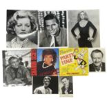 A collection of various vintage signed ephemera, to include Jimmy Young, Sharon Scott, Lauren