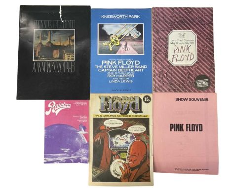 A collection of various Pink Floyd tour programmes, to include: - Animals 1978 - Knebworth Park, Saturday July 5th 1975 [with