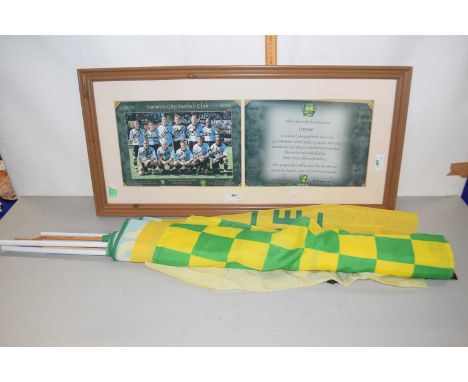 A framed and glazed presentation awarded to Norwich City Club season ticket holders, together with a quantity of supporters f