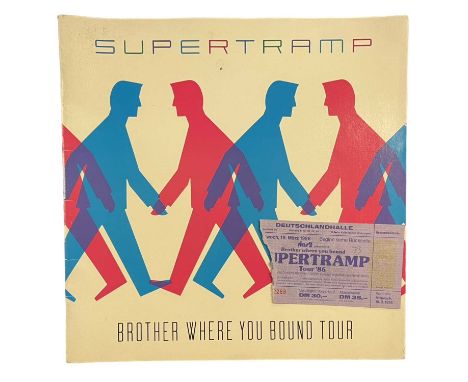 A Supertramp Tour Programme: Brother Where You Bound, 1986, plus a concert ticket stub
