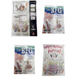 Four children's literature-related posters, to include: - Quentin Blake Christmas Stamps