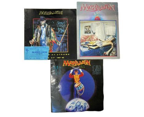 Three 1980s Marilion tour programmes, to include:  - Clutching at Straws: Winter of 1987-88 (together with concert ticket stu