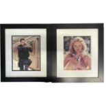 A pair of framed and glazed colour photographs, bearing the signatures of film stars Reese