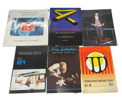A collection of vintage tour programmes with accompanying ticket stubs, to include: - Rory Gallagher - British Tour 1980 - Mi