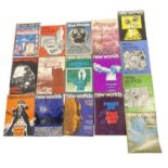 A collection of vintage editions of New Worlds magazine, a British Science-Fiction Magazine which