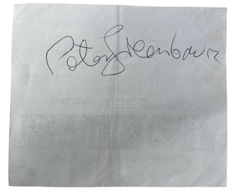 A ticket stub for The Splinter Group featuring Peter Green [of Fleetwood Mac], bearing the guitarist / singer's autograph to 