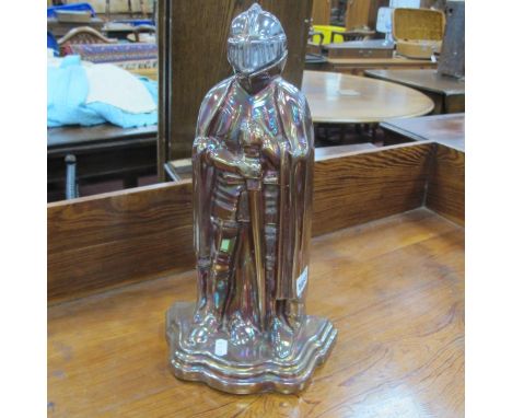A 1950's Enamelled 'Knight' Fireside Companion, with all tools, 36cm high.
