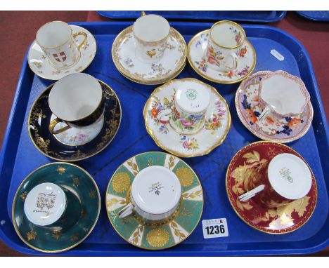 Cabinet Cups &amp; Saucers, to include Wedgwood, Goode, Limoges, Hammersley:- One Tray.