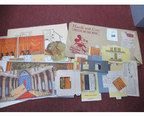 Walt Disney, Disneydrome paper model theatre by Mickey Mouse weekly, in original mailing envelope frank mark 1938. a similar 