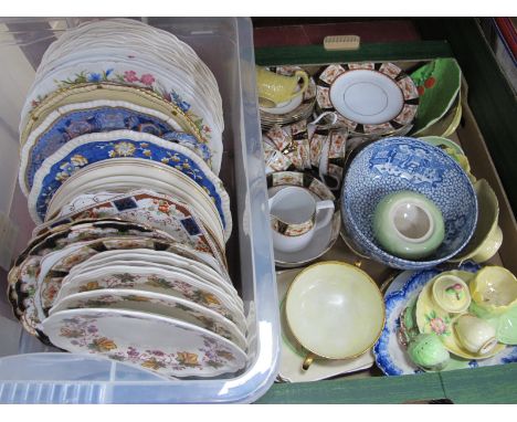 Doulton 'Indian Summer' Devon Fish, Doulton, Shelley Spring Bouquet and other plates, Carlton ware, Melba tea ware, etc:- Two