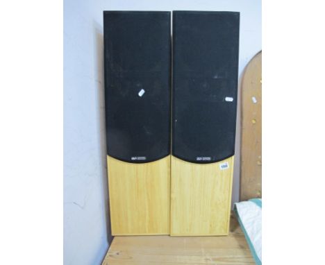 A Pair of Acoustic Solutions Floor Standing Speakers, Model No M100, 80cm high.