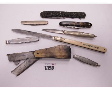 An Early XX Century Single Blade Penknife, with ivorine scales and white metal bolster, inscribed "Better Quality with Floris