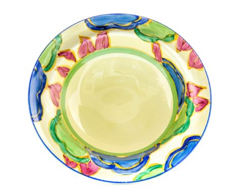 Clarice Cliff for Newport Pottery, a Blue Chintz breakfast bowl, Bizarre marks, 16.5cm diameter
