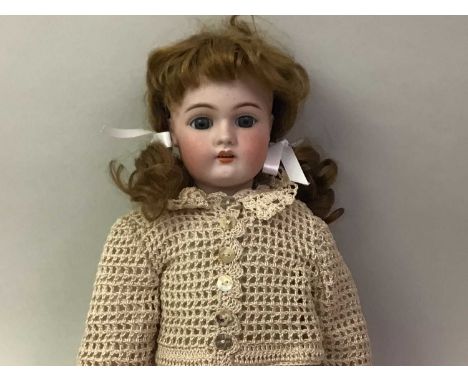 German Bisque Doll Heinrich Handwerck Simon Halbig 99 DEP Brown Sleep Eyes  Composition Wood Ball Joint Body Antique 22 Child's Doll