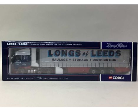 CORGI FOUR HAULAGE MODELS Major 1106 (Mack Container Truck and Trailer), together with 1109 (Mercedes), CC13202 (Long's of Le