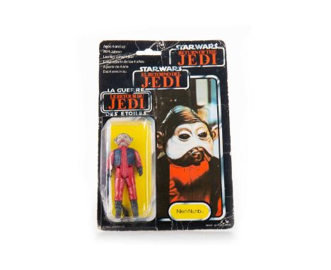 PALITOY, VINTAGE STAR WARS NIEN NUNB ACTION FIGURE RETURN OF THE JEDI in bubble on punched 79 back card
