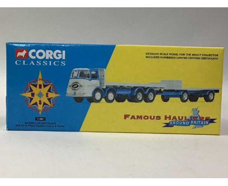 CORGI SIX FAMOUS HAULERS AROUND BRITAIN MODELS 28201, 21302, 11301 (x2), 13901 and 28101, boxed