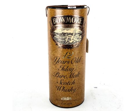 Bowmore 12 Year Old Islay Pure Malt Scotch Whisky, 1980's bottling, 1 litre, 43% volIn original sealed tube 