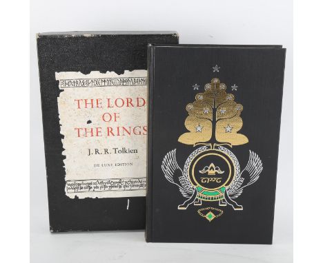 The Lord Of The Rings, by J R R Tolkien, Deluxe Edition 7th impression 1979, with 4 foldout maps, boxed 