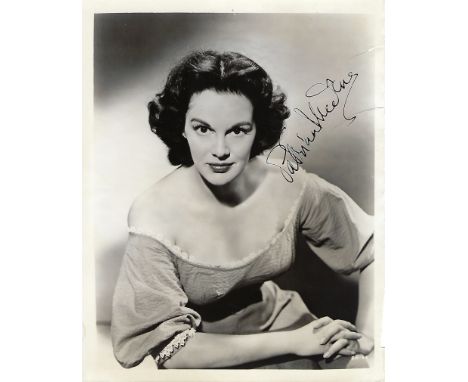 Patricia Medina Signed 10 x 8 b/w photo, couple light creases and tear repaired from back. Condition 5/10. All autographs are