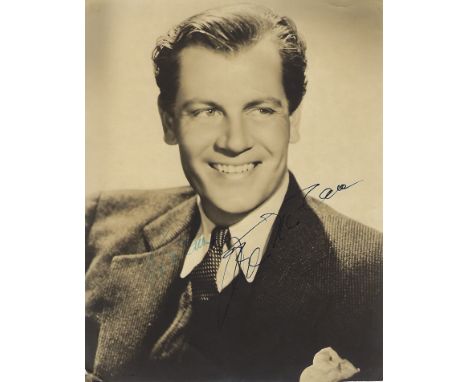 Joel McCrea Signed 10 x 8 b/w photo, inscribed in light blue and autograph in black. Condition 6/10. All autographs are genui