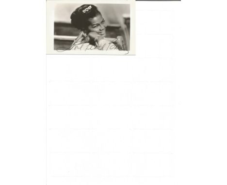 Pearl Bailey signed 5 x 3 inch b/w portrait photo. Condition 9/10. All autographs are genuine hand signed and come with a Cer