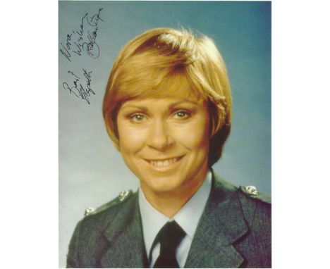 Elspeth Ballantyne Signed 10 x 8 inch colour photo, actress Prisoner Cell Block H, to Nora. Hints of light smudging around 'B