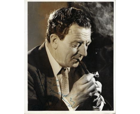 Rupert Davies Signed photo black and white 10 x 8 inch. Inscribed Best wishes, yours sincerely. Condition report out of 10, 6