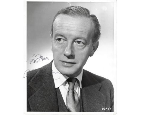 Roland Culver Signed photo black and white 10 x 8 inch. Dedicated To Stan. Condition report out of 10, 5. Slight fading but r
