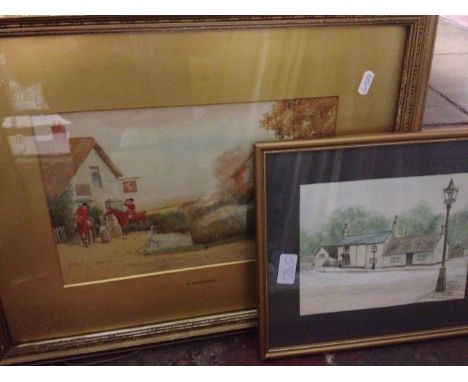 R HOLLANDS WATERCOLOUR AND ANOTHER     T2