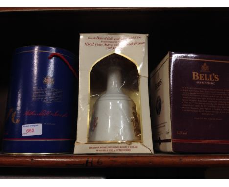 THREE BELLS SCOTCH WHISKY BOXED DECANTERS