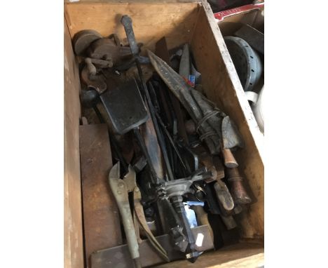 BOX INC. TOOLS, FIRESIDE IRONS ETC.