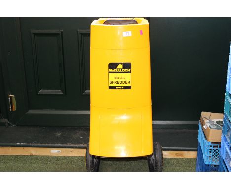 Garden Tools to include McCulloch Shredder, Bosch saw, McCulloch chainsaw &amp; Worx garden vax.