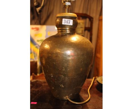 20thC Brass Based table lamp 