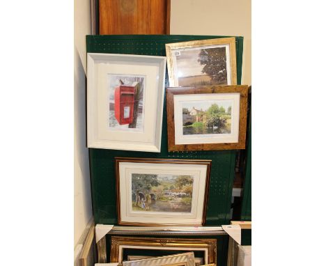 3 Framed prints by John Bell ' Mothers Pride', Rob on Postbox Holywell and another singed print 