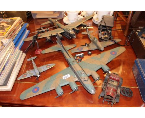 Colelction of Model Aircraft inc. Spitfire and Lancaster 
