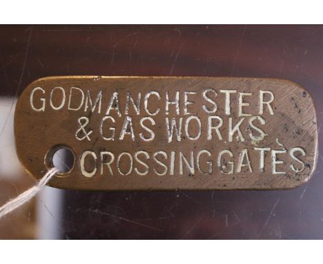 Local interest Godmanchester Gas Works &amp; Crossing Gate Brass Plaque 