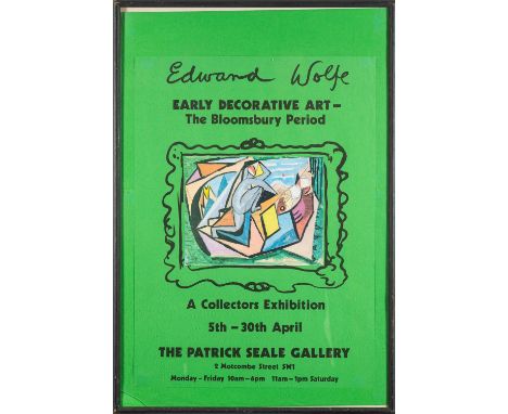 *Edward Wolfe RA (South African/ British, 1897-1982) -'Early Decorative Art - The Bloomsbury Period' poster design for the ex