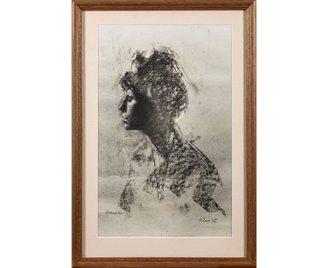 *Harold Riley (British, 1934-2023) -Study of a female head in profile -Lithograph -46 x 29cm - 58 x 40cm framed -Signed, date