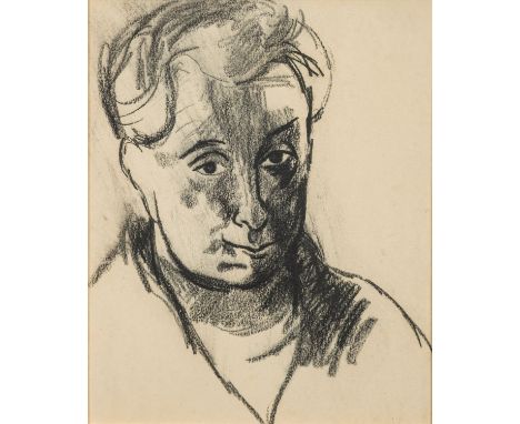 *Edward Wolfe RA (South African/ British, 1897-1982) -Self-portrait -Charcoal on paper -28 x 23cm - 44.5 x 39.5cm framed -Pro