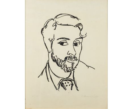 *Edward Wolfe RA (South African/ British, 1897-1982) -Self-Portrait -Lithograph - 53.5 x 41.5cm -Signed and numbered 47/53 in