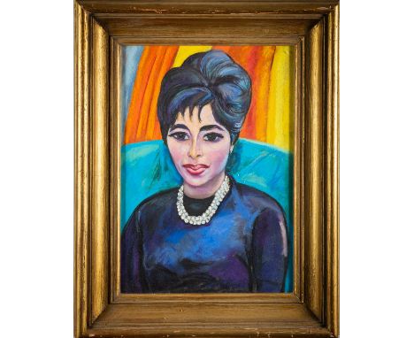 *Edward Wolfe RA (South African/ British, 1897-1982) -Portrait of a woman in a pearl necklace -Pastels -51 x 35.5cm - 70 x 55