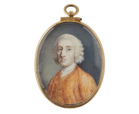 PORTRAIT MINIATURE OF WILLIAM NAPIER, 7TH LORD NAPIER OF MERCHISTON (1730-1775)  18TH CENTURY   watercolour on ivory, with ar