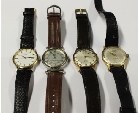 Rotary; a gentlemen's 9ct gold wristwatch the silvered dial set with baton and Arabic numerals, a boxed Rotary gentlemen's wr