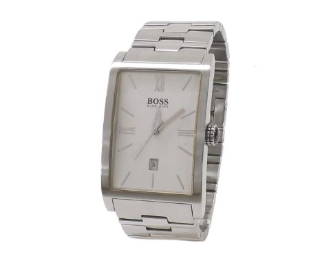 Hugo Boss gentleman's stainless steel bracelet watch, ref. HB.22.1.14.2008, quartz, 30mm (3ERE8C)  .  Condition Report:  .  M