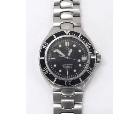 Omega Seamaster automatic chronometer stainless steel gentleman's bracelet watch, ref. 368.1062, circa 1986, rotating bezel, 