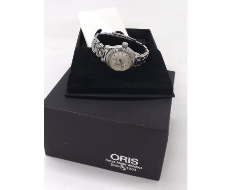 Oris Comandante Big Crown automatic mid-size stainless steel bracelet watch, ref. 7487, 33mm (at fault) (9072TE)  *Oris box a
