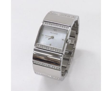 Accurist stainless steel lady's bracelet watch, ref. LB1356P, mother of pearl dial, quartz, 22mm (C9VW2G)  .  Condition Repor
