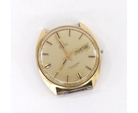Omega Seamaster Cosmic automatic gold plated gentleman's wristwatch, the gilt dial with baton markers, sweep centre seconds, 