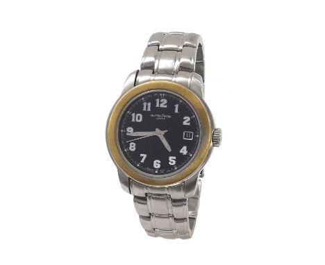Mappin & Webb stainless steel gentleman's bracelet watch, quartz, 4mm (at fault) (Q3J7P5)  .  Condition Report:  .  Movement 